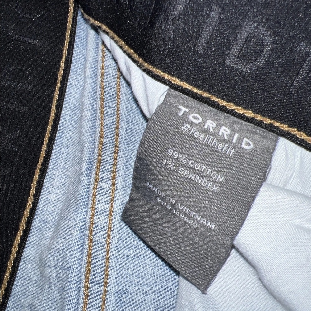 Torrid Shorts Jean Feel The Fit 18 Button Fly Plus Acid Wash Pockets - Picture 3 of 7